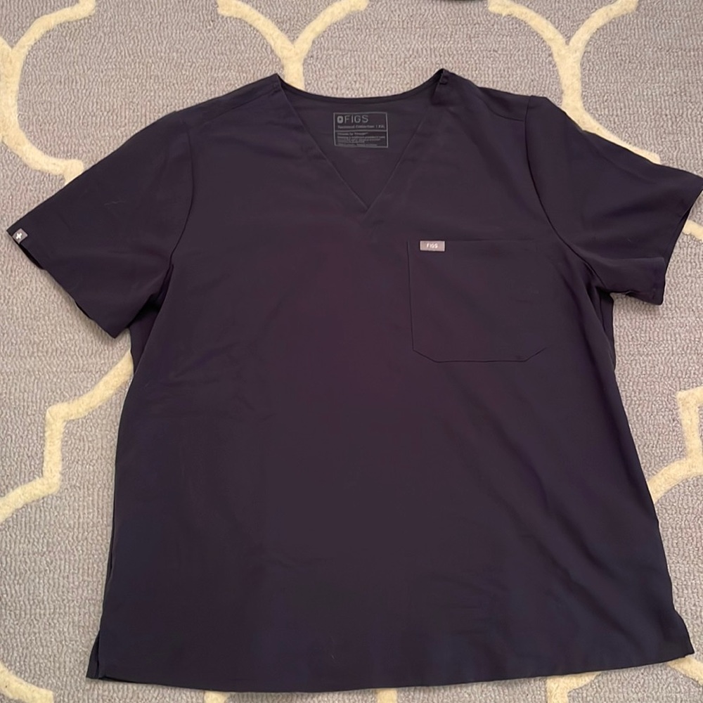FIGS Catarina Quiet Navy Scrub Top | XXL | EUC